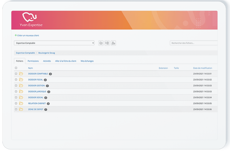 MyCompagnyFiles Ecran partenaire
